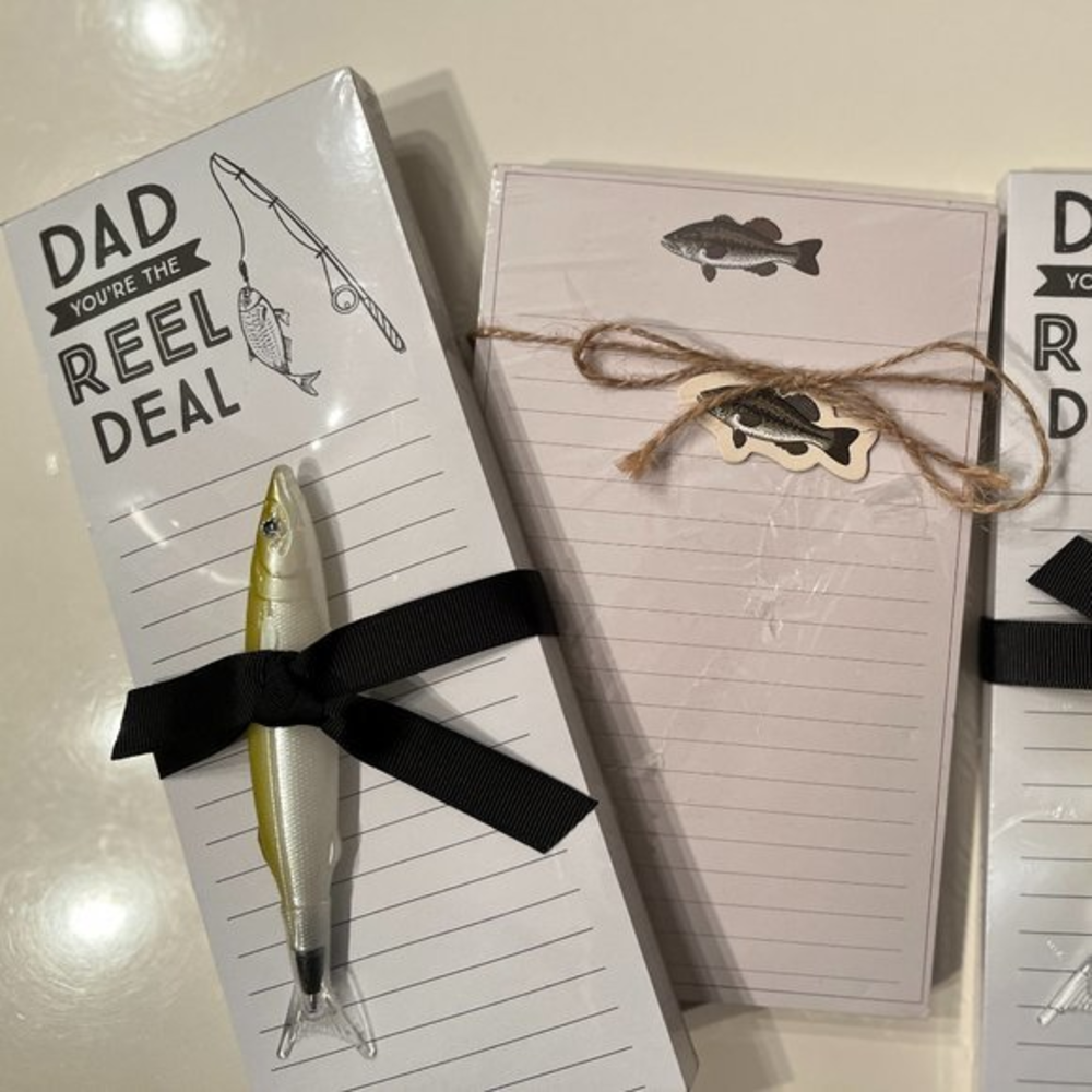 Notebooks / Note Pads for Dad!‎ (Set of 3 / fish theme /  fish pens / new)